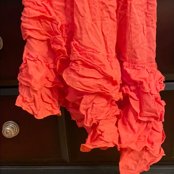 NWT Free People Pink Asymmetrical Ruffle Tank XS - Picture 4 of 5